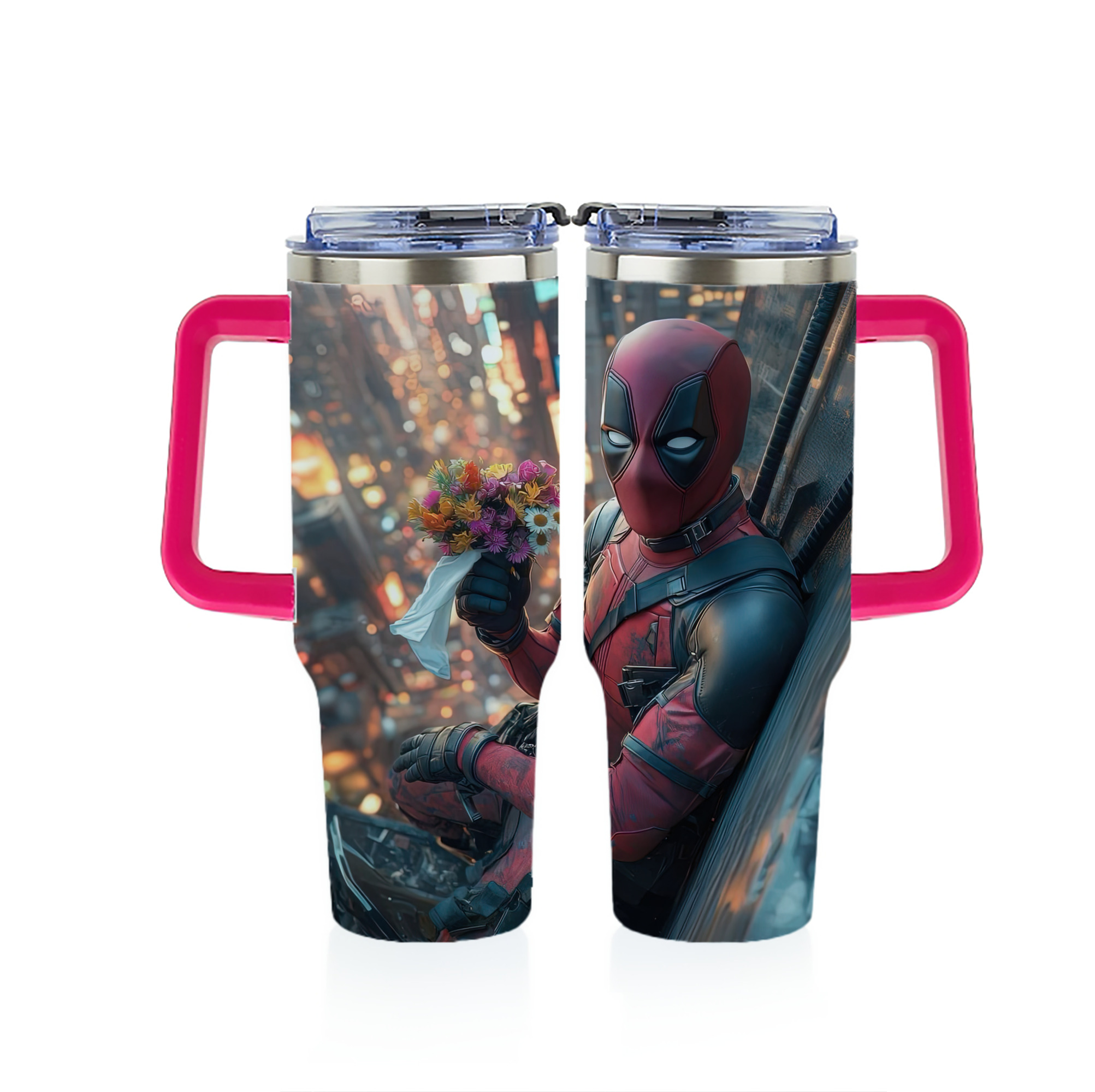 （画像用） Deadpool デッドプール 1200ｍLフルプリント車用タンブラー